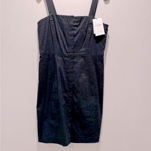 THEORY size 12 button up ‘Kayleigh’ navy linen sundress